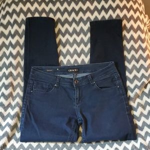 Grace in LA Dark wash skinny jeans